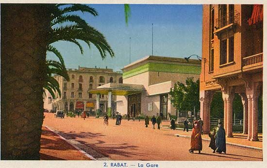 La Gare — carte postale de Rabat