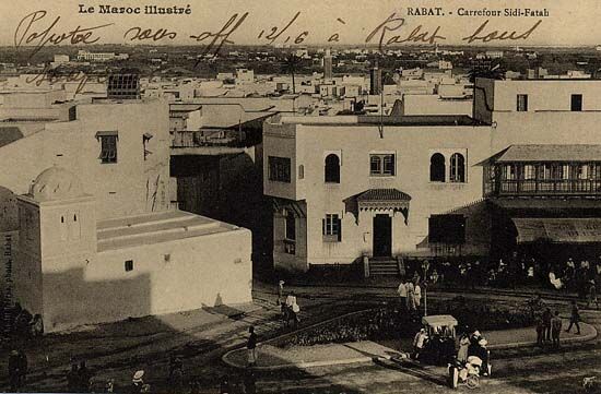 La rue Fatah — carte postale de Rabat