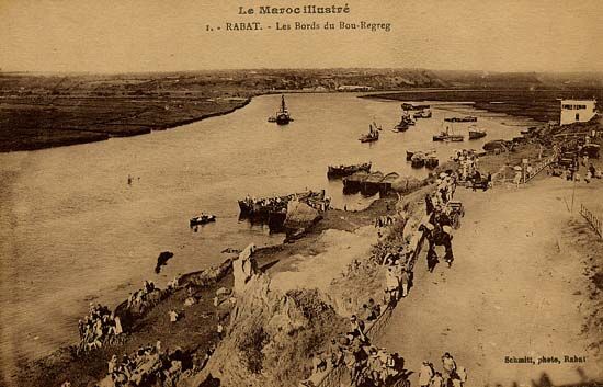 Les Bords du fleuve — carte postale de Rabat