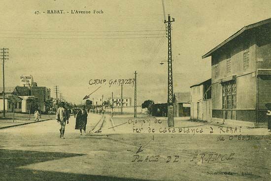 Les rues — carte postale de Rabat