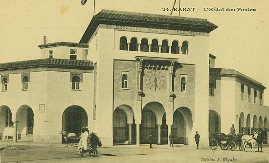 La Poste — carte postale de Rabat